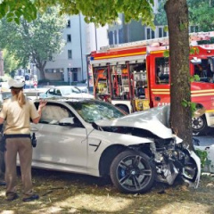 Первая авария с участием BMW M4