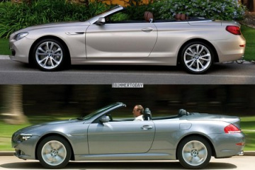Сравнение Фотографии: Новый BMW 6 Series и его предшественник E64 BMW 6 серия F12-F13