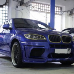 BMW X6 M Hamann в желтом матовом цвете