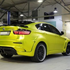 BMW X6 M Hamann в желтом матовом цвете