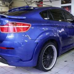 BMW X6 M Hamann в желтом матовом цвете