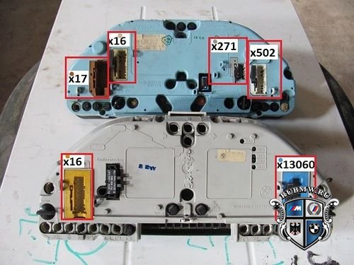 распиновка приборной панели bmw e34