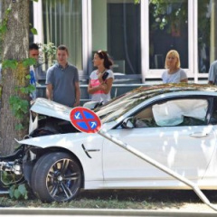 Первая авария с участием BMW M4