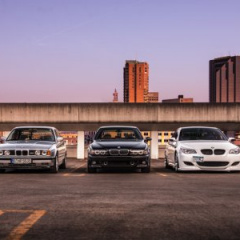 Уникальная фотосессия пяти поколений BMW M5