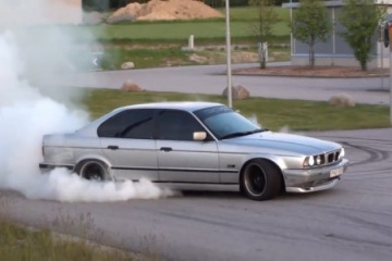 Отжиг резины на BMW e34 BMW 5 серия E34