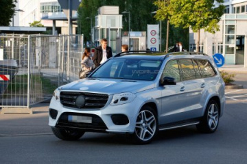 Первые "живые" фото Mercedes-Benz GLS 2016 модельного года BMW Другие марки Mercedes