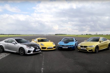 BMW M4 vs. BMW i8 vs. Porsche Cayman GT4 vs. Lexus RC F BMW BMW i Все BMW i