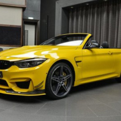 Кабриолет М4 от BMW в уникальном жёлтом цвете Speed Yellow у официального дилера