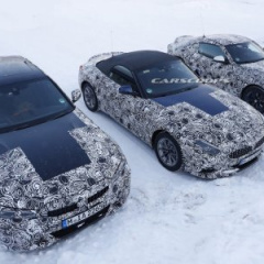 BMW Z4 2019 заметили на зимних дорожных тестах совместно с Toyota Supra и BMW 3-Series