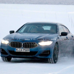 Шпионские фото нового BMW 8-Series Gran Coupe на испытаниях зимой в Финляндии