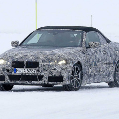 BMW 4 Series Cabrio 2020 года на тестах в Швеции