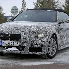 BMW 4 Series Cabrio 2020 года на тестах в Швеции
