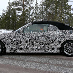 BMW 4 Series Cabrio 2020 года на тестах в Швеции