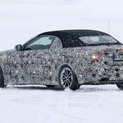 BMW 4 Series Cabrio 2020 года на тестах в Швеции