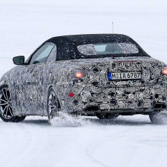 BMW 4 Series Cabrio 2020 года на тестах в Швеции
