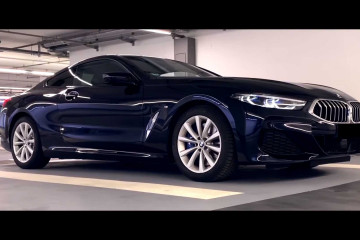 BMW 840d xDrive на максимальной скорости на автобане BMW 8 серия G15