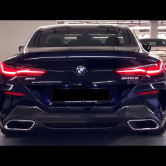 BMW 840d xDrive на максимальной скорости на автобане