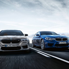 BMW M3 Competition против M5 Competition в живую