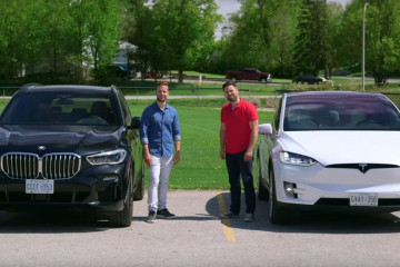 BMW X5 против Tesla Model X -кто лучше, смотрим видео BMW X5 серия G05