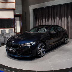 BMW M850i xDrive Gran Coupe представлен в цвете черный металлик Carbon Black