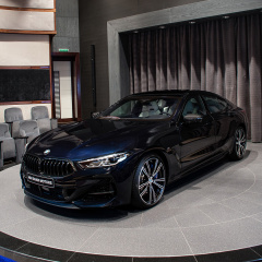 BMW M850i xDrive Gran Coupe представлен в цвете черный металлик Carbon Black