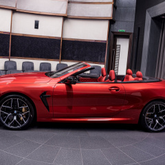 Новый BMW M8 Competition Convertible (F91) в цвете Motegi Red