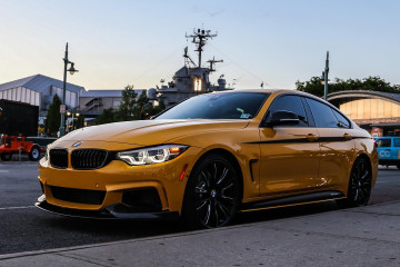 BMW 4-й серии Gran Coupé в цвете Speed Yellow BMW 4 серия Gran Coupe