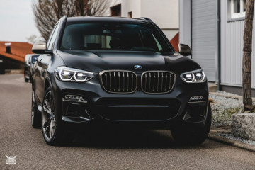 BMW X3 M40d G01 в замерзшем черном матовом цвете BMW X3 серия G01