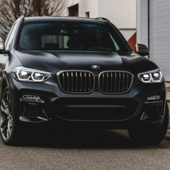 BMW X3 M40d G01 в замерзшем черном матовом цвете