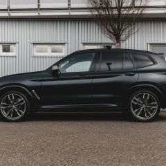 BMW X3 M40d G01 в замерзшем черном матовом цвете