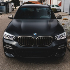 BMW X3 M40d G01 в замерзшем черном матовом цвете