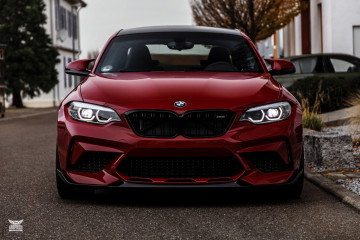 BMW M2 Competition в эксклюзивной красной пленке Burgundy Red BMW 2 серия F44