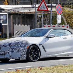 Шпионские снимки кабриолета BMW 8 серии 2023 года