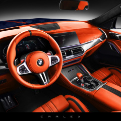 BMW X6 M с салоном цвета Lamborghini Orange от Carlex Design