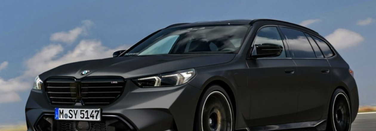 Рендер BMW M5 Touring 2025 года