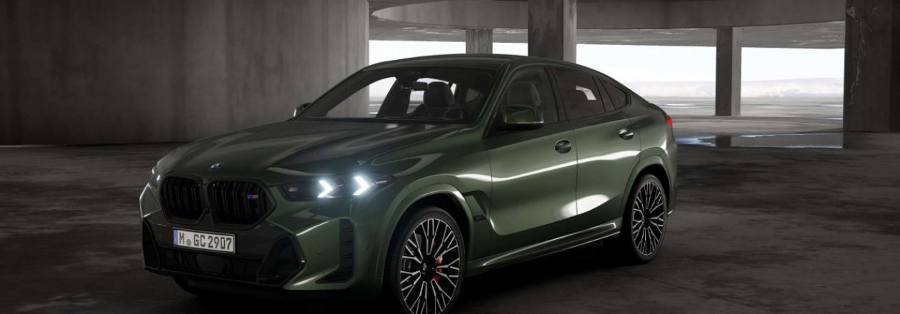 2024 BMW X6 M в индивидуальном цвете Aurora Diamond Green